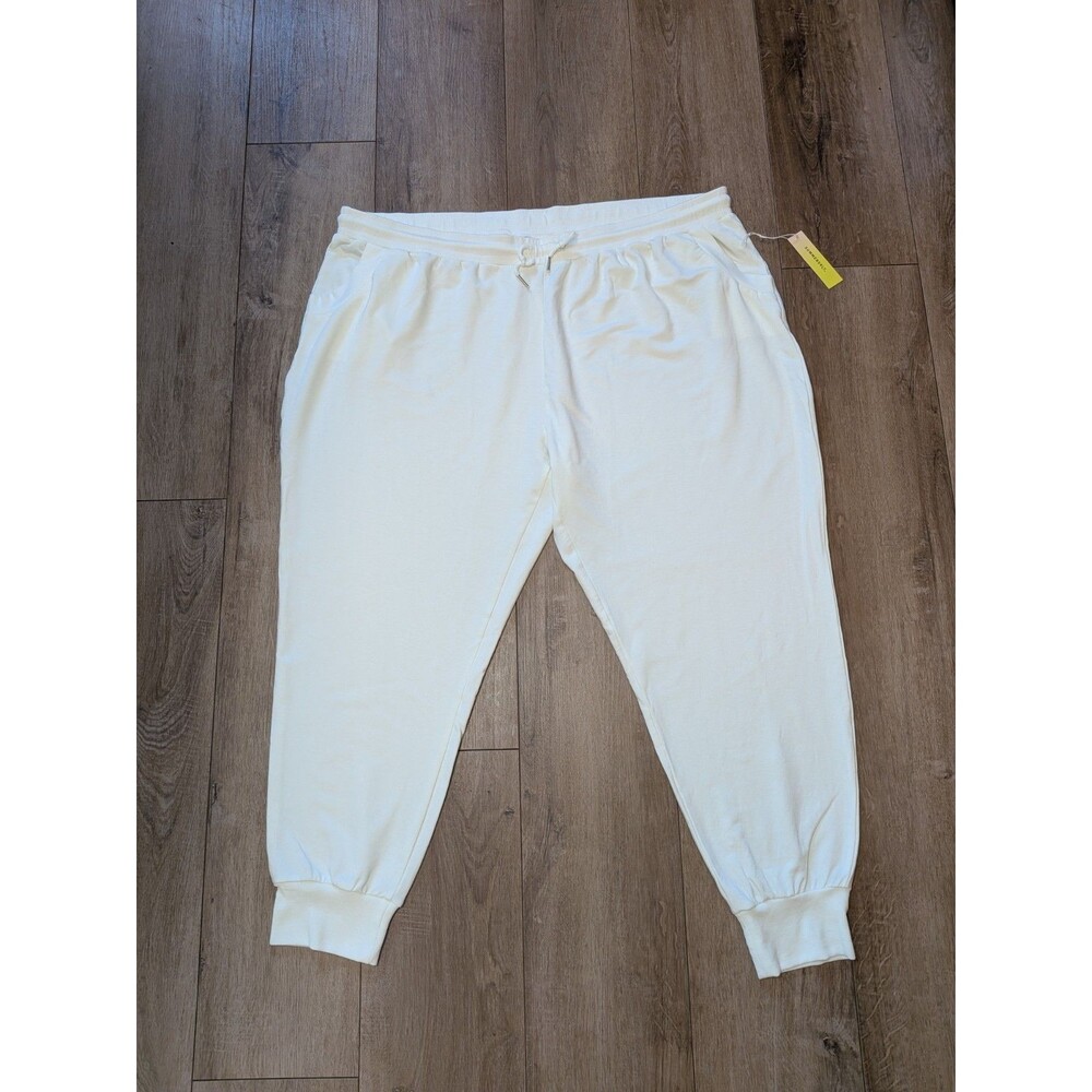 NWT Summersalt The Softest French Terry Jogger Pants Womens Cream Comfort 2XL